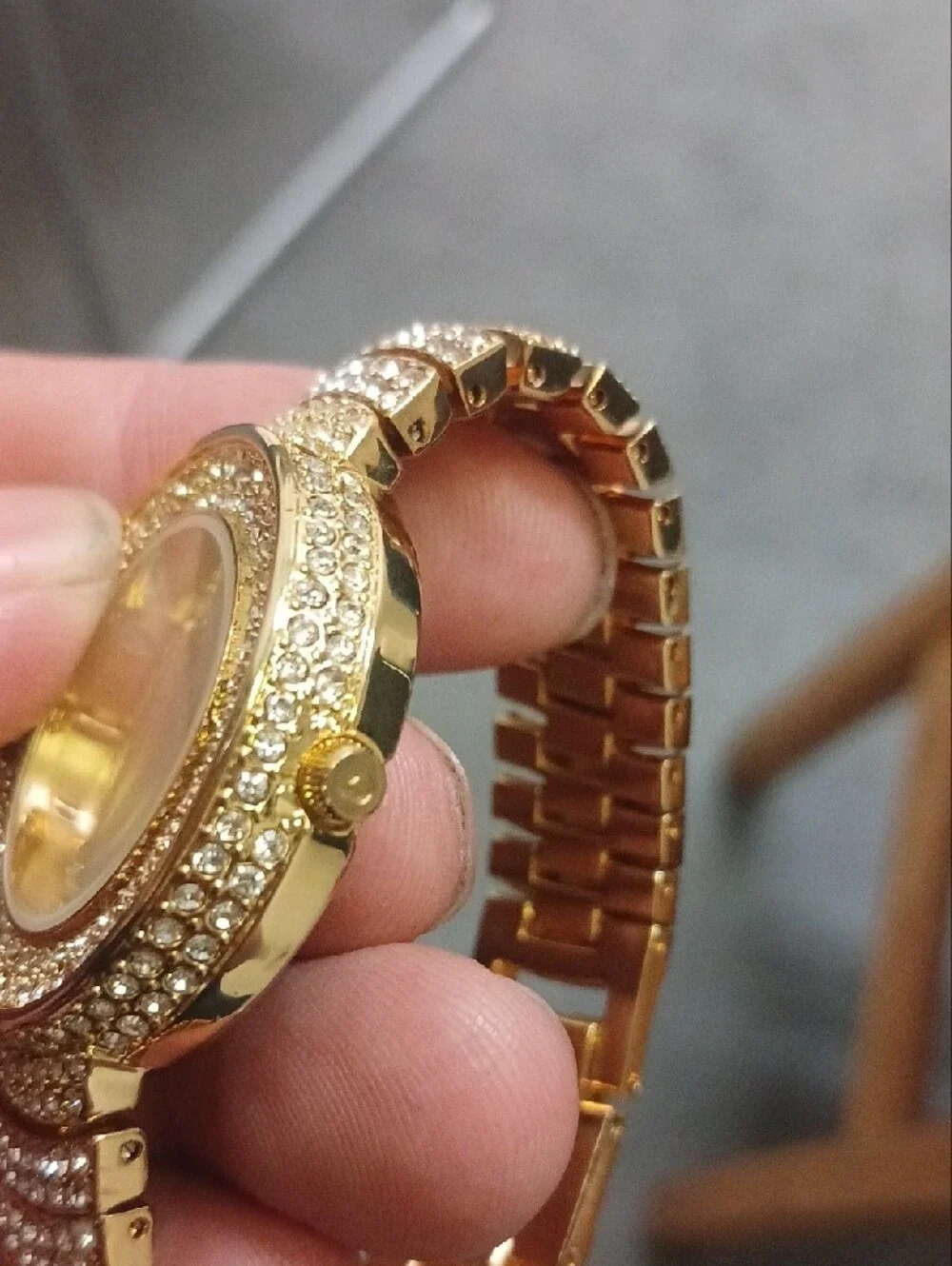 Burgi Women's Diamond Accent Crystal Watch